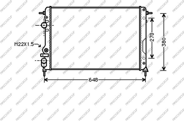 Prasco RN026R005 - Radiator, engine cooling autospares.lv