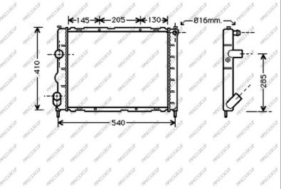 Prasco RN320R008 - Radiator, engine cooling autospares.lv