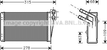 Prasco RT6228 - Heat Exchanger, interior heating autospares.lv