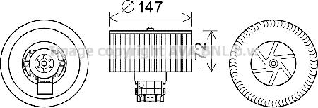 Prasco RT8598 - Electric Motor, interior blower autospares.lv