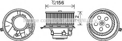 Prasco RT8580 - Electric Motor, interior blower autospares.lv