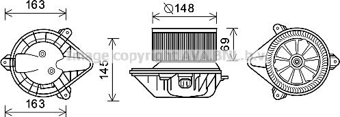 Prasco RT8587 - Electric Motor, interior blower autospares.lv