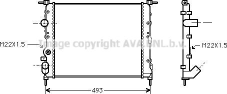 Prasco RT2197 - Radiator, engine cooling autospares.lv