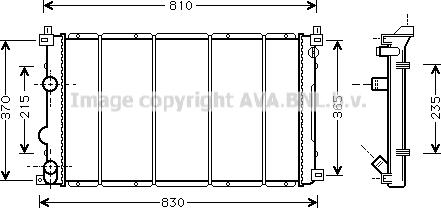 Prasco RT2361 - Radiator, engine cooling autospares.lv