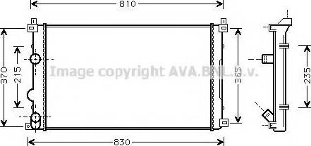 Prasco RT2321 - Radiator, engine cooling autospares.lv