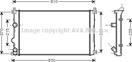 Prasco RT2322 - Radiator, engine cooling autospares.lv