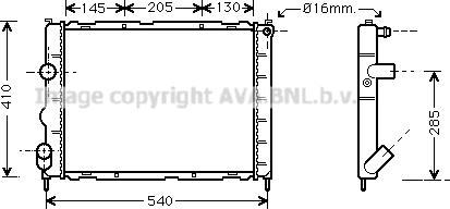 Prasco RT2268 - Radiator, engine cooling autospares.lv