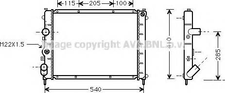 Prasco RT2231 - Radiator, engine cooling autospares.lv