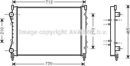 Prasco RT2233 - Radiator, engine cooling autospares.lv