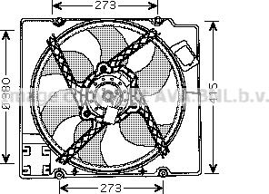 Prasco RT7525 - Fan, radiator autospares.lv