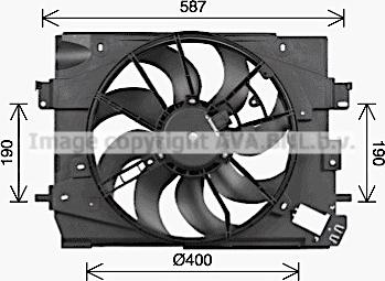 Prasco RT7662 - Fan, radiator autospares.lv