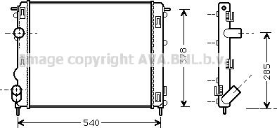 Prasco RTA2269 - Radiator, engine cooling autospares.lv