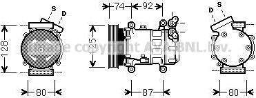 Prasco RTAK452 - Compressor, air conditioning autospares.lv