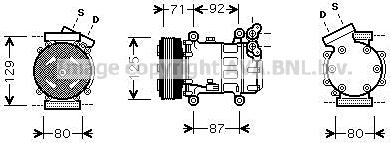 Prasco RTK401 - Compressor, air conditioning autospares.lv