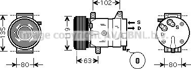 Prasco RTK404 - Compressor, air conditioning autospares.lv