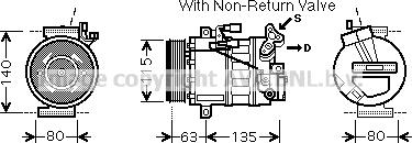 Prasco RTK487 - Compressor, air conditioning autospares.lv