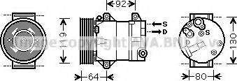 Prasco RTK429 - Compressor, air conditioning autospares.lv