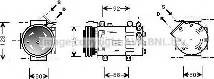 Prasco RTK039 - Compressor, air conditioning autospares.lv