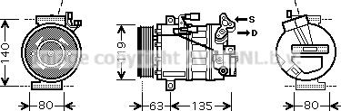 Prasco RTK392 - Compressor, air conditioning autospares.lv