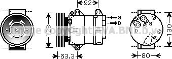 Prasco RTK369 - Compressor, air conditioning autospares.lv