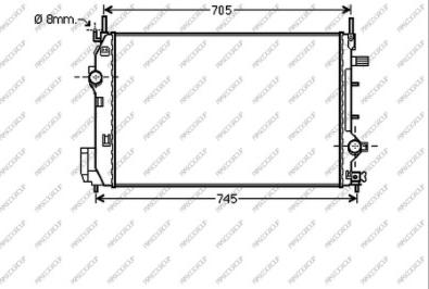 Prasco SA017R001 - Radiator, engine cooling autospares.lv