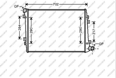 Prasco SK024R007 - Radiator, engine cooling autospares.lv