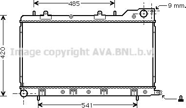 Prasco SU2047 - Radiator, engine cooling autospares.lv