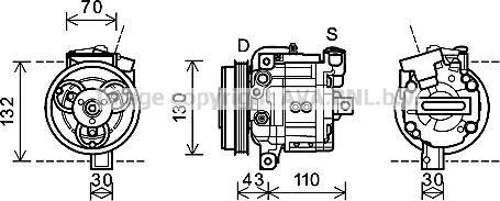 Prasco SUK081 - Compressor, air conditioning autospares.lv