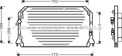 Prasco TO5253 - Condenser, air conditioning autospares.lv