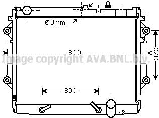 Prasco TO2490 - Radiator, engine cooling autospares.lv