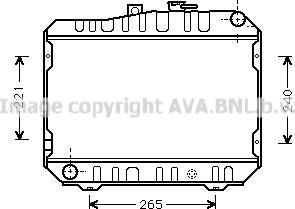 Prasco TO2104 - Radiator, engine cooling autospares.lv