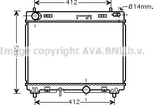 Prasco TO2358 - Radiator, engine cooling autospares.lv