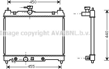 Prasco TO2287 - Radiator, engine cooling autospares.lv