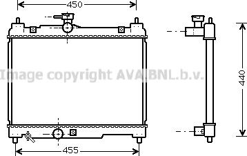 Prasco TOA2251 - Radiator, engine cooling autospares.lv