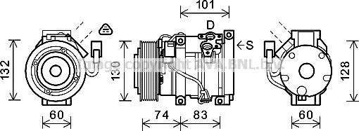 Prasco TOAK611 - Compressor, air conditioning autospares.lv