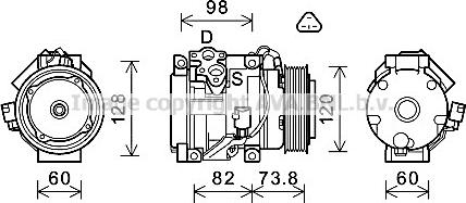 Prasco TOAK726 - Compressor, air conditioning autospares.lv