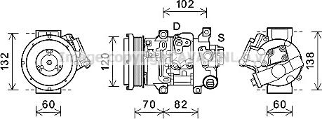 Prasco TOK721 - Compressor, air conditioning autospares.lv