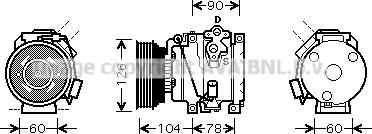 Prasco TOK449 - Compressor, air conditioning autospares.lv