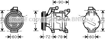 Prasco TOK444 - Compressor, air conditioning autospares.lv