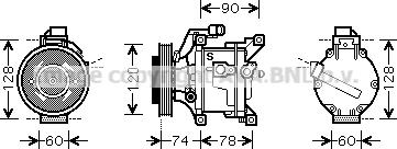 Prasco TOK445 - Compressor, air conditioning autospares.lv