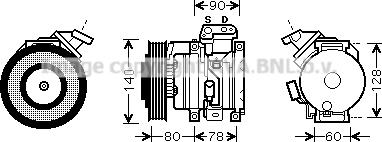 Prasco TOK448 - Compressor, air conditioning autospares.lv