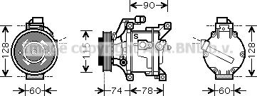 Prasco TOK450 - Compressor, air conditioning autospares.lv