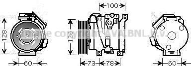 Prasco TOK451 - Compressor, air conditioning autospares.lv