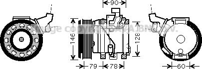 Prasco TOK467 - Compressor, air conditioning autospares.lv