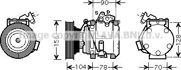 Prasco TOK439 - Compressor, air conditioning autospares.lv