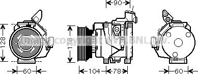 Prasco TOK437 - Compressor, air conditioning autospares.lv