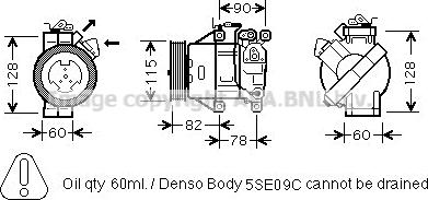 Prasco TOK479 - Compressor, air conditioning autospares.lv