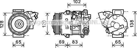 Prasco TOK661 - Compressor, air conditioning autospares.lv