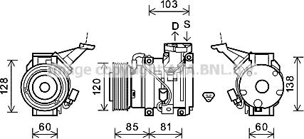 Prasco TOK606 - Compressor, air conditioning autospares.lv