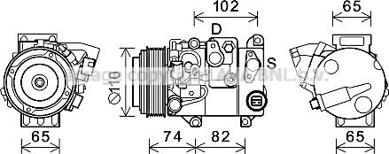 Prasco TOK682 - Compressor, air conditioning autospares.lv